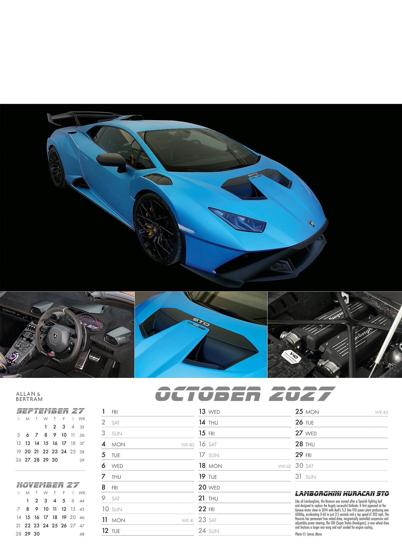 Auto Junior Wall Calendar