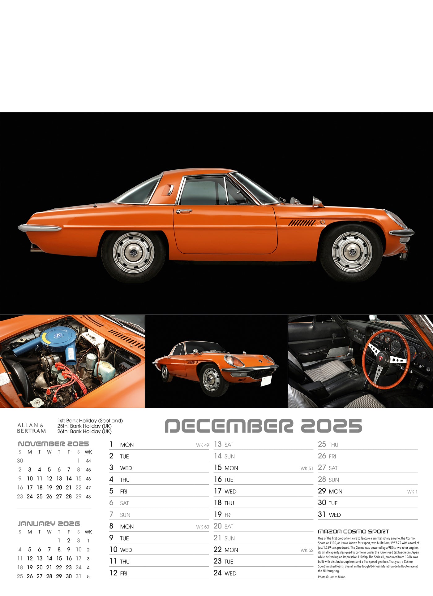 Auto Junior Wall Calendar