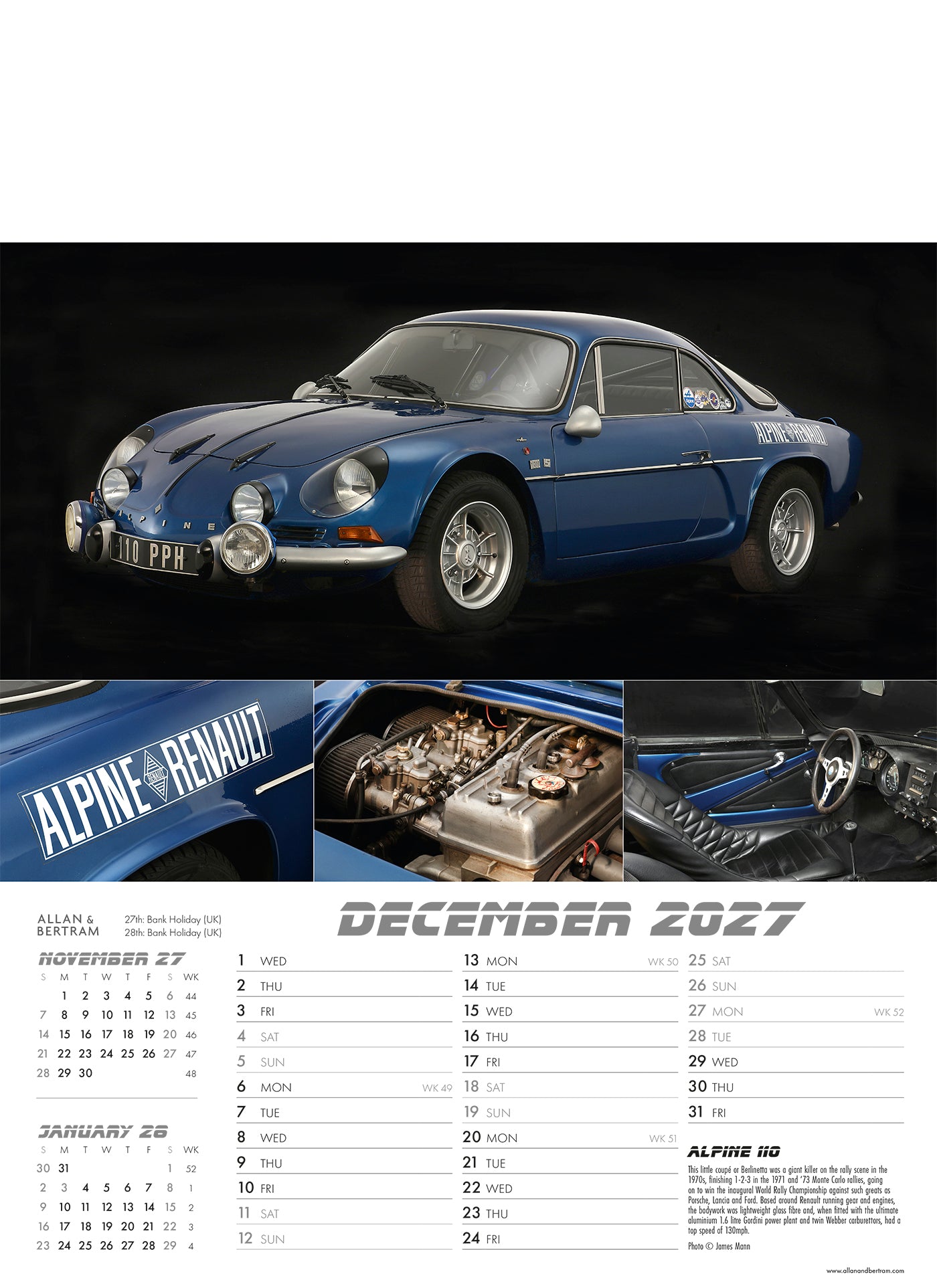 Auto Junior Wall Calendar
