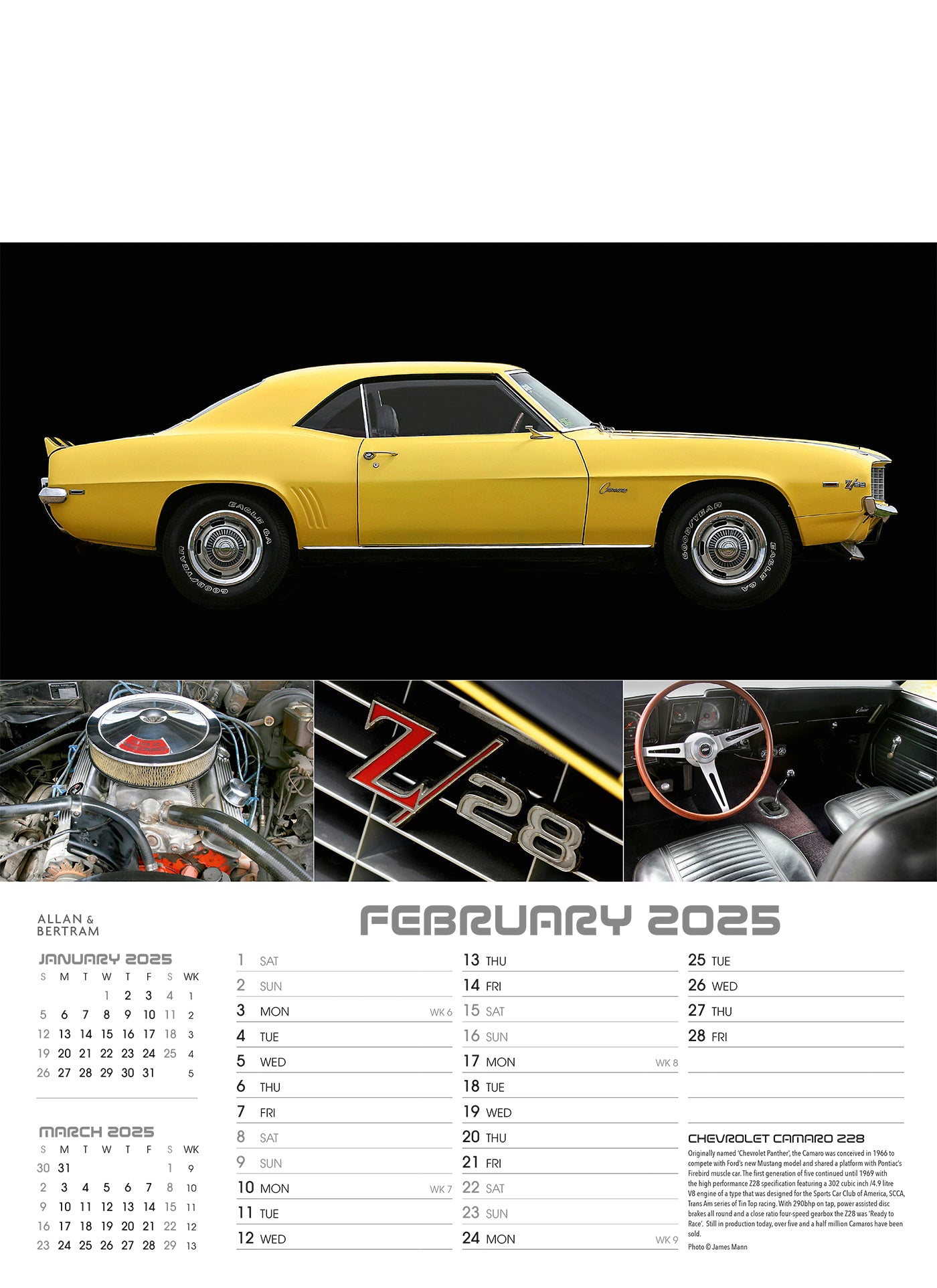 Auto Junior Wall Calendar