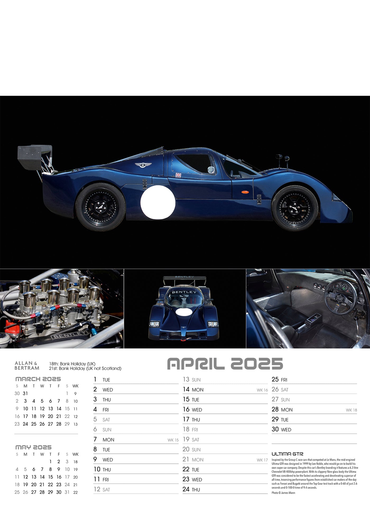 Auto Junior Wall Calendar