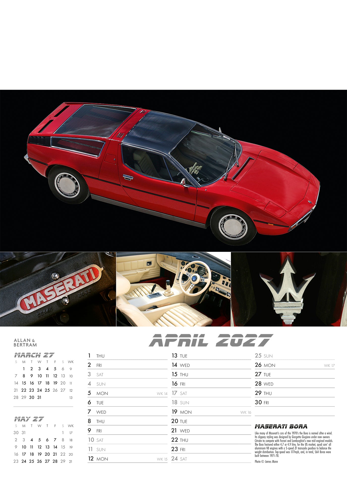 Auto Junior Wall Calendar