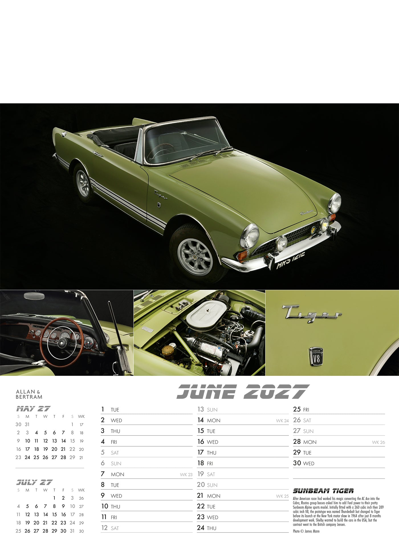 Auto Junior Wall Calendar