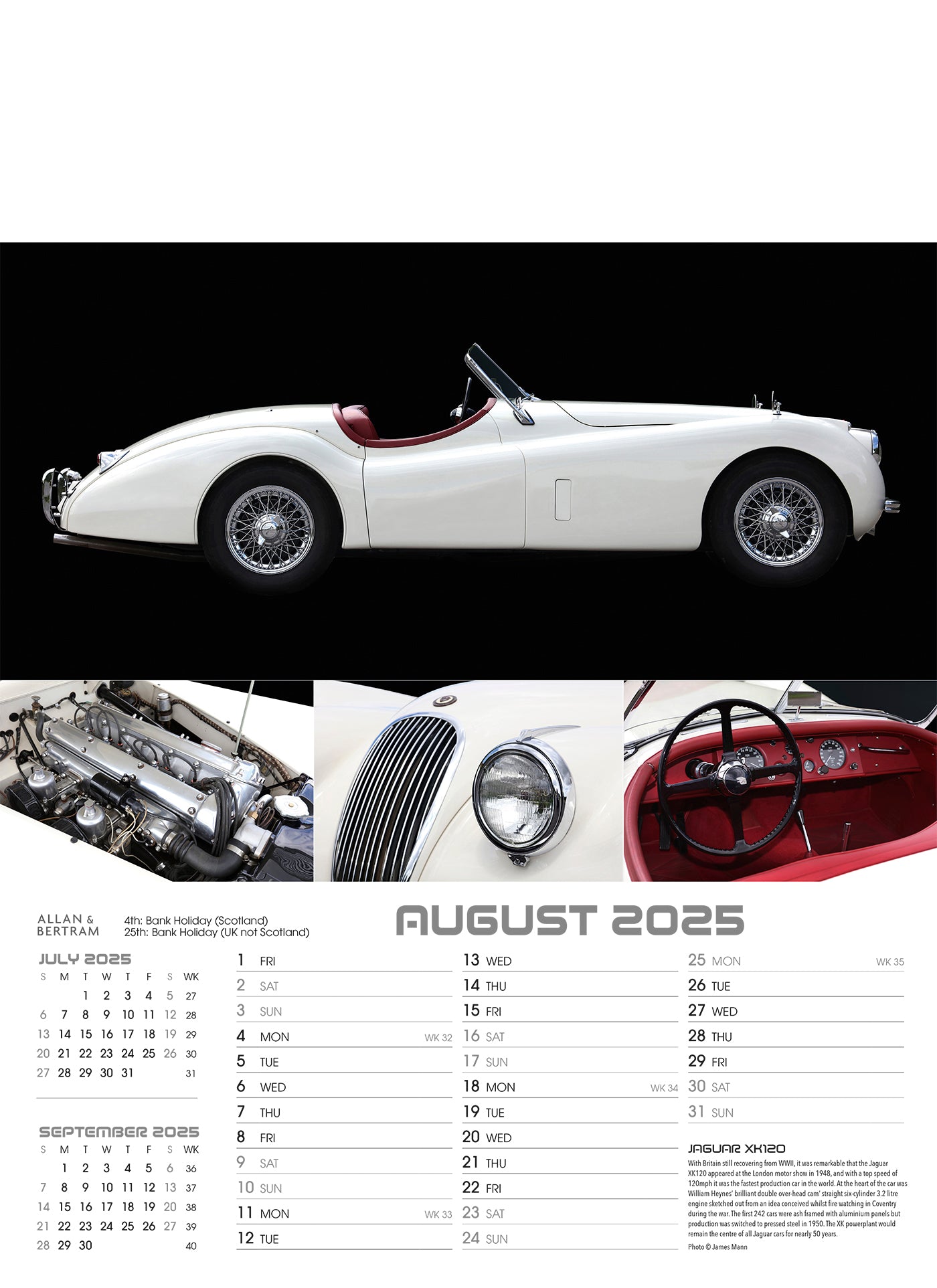 Auto Junior Wall Calendar