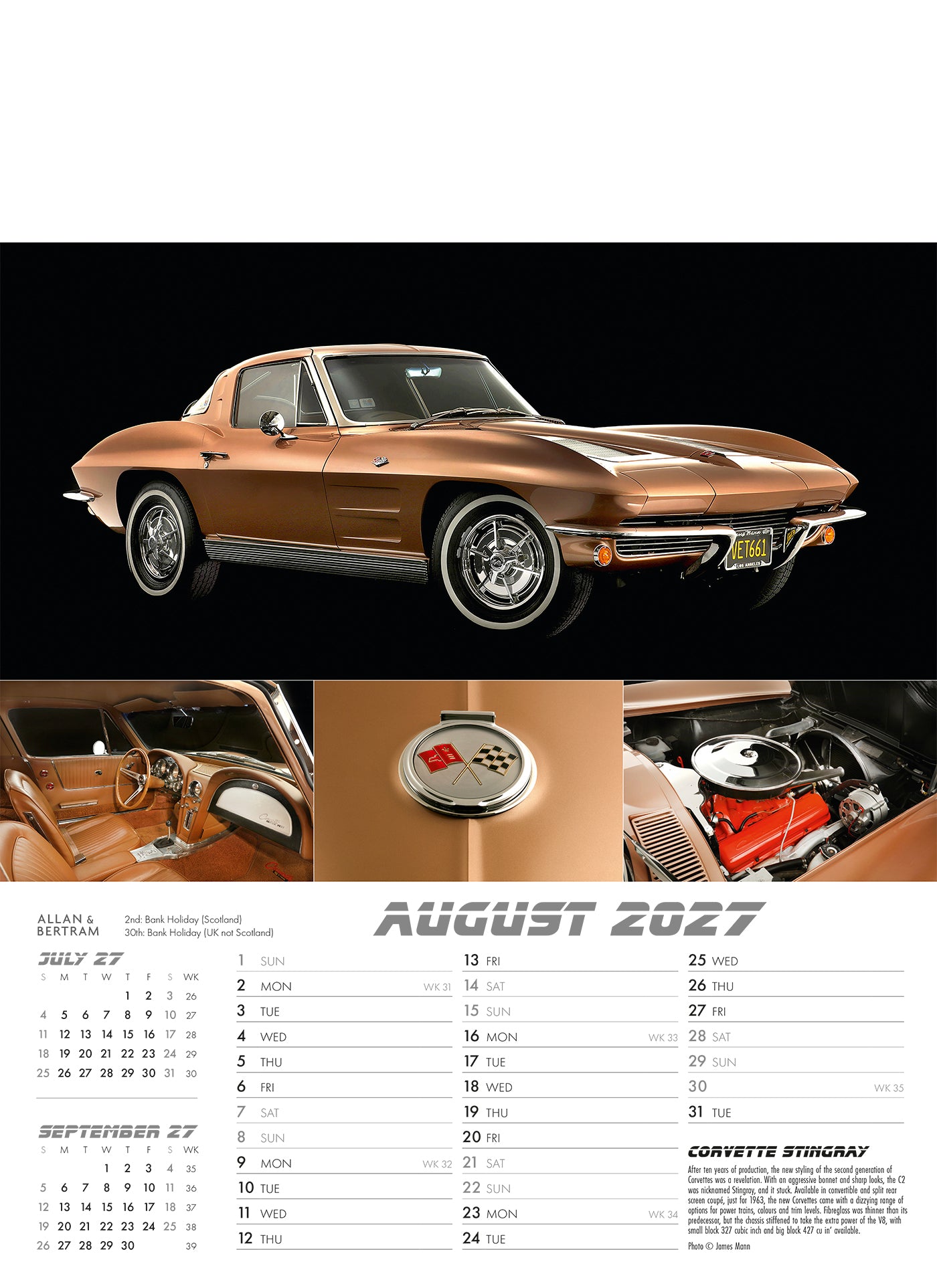 Auto Junior Wall Calendar