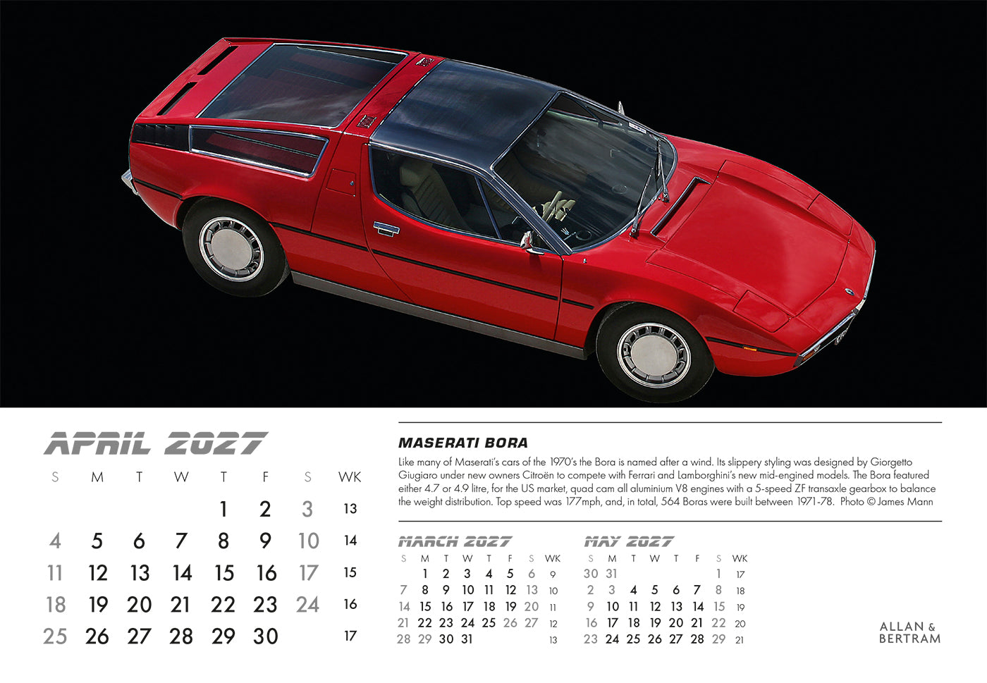 Auto Midi Desk Calendar