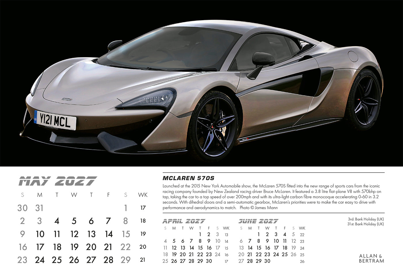 Auto Midi Desk Calendar