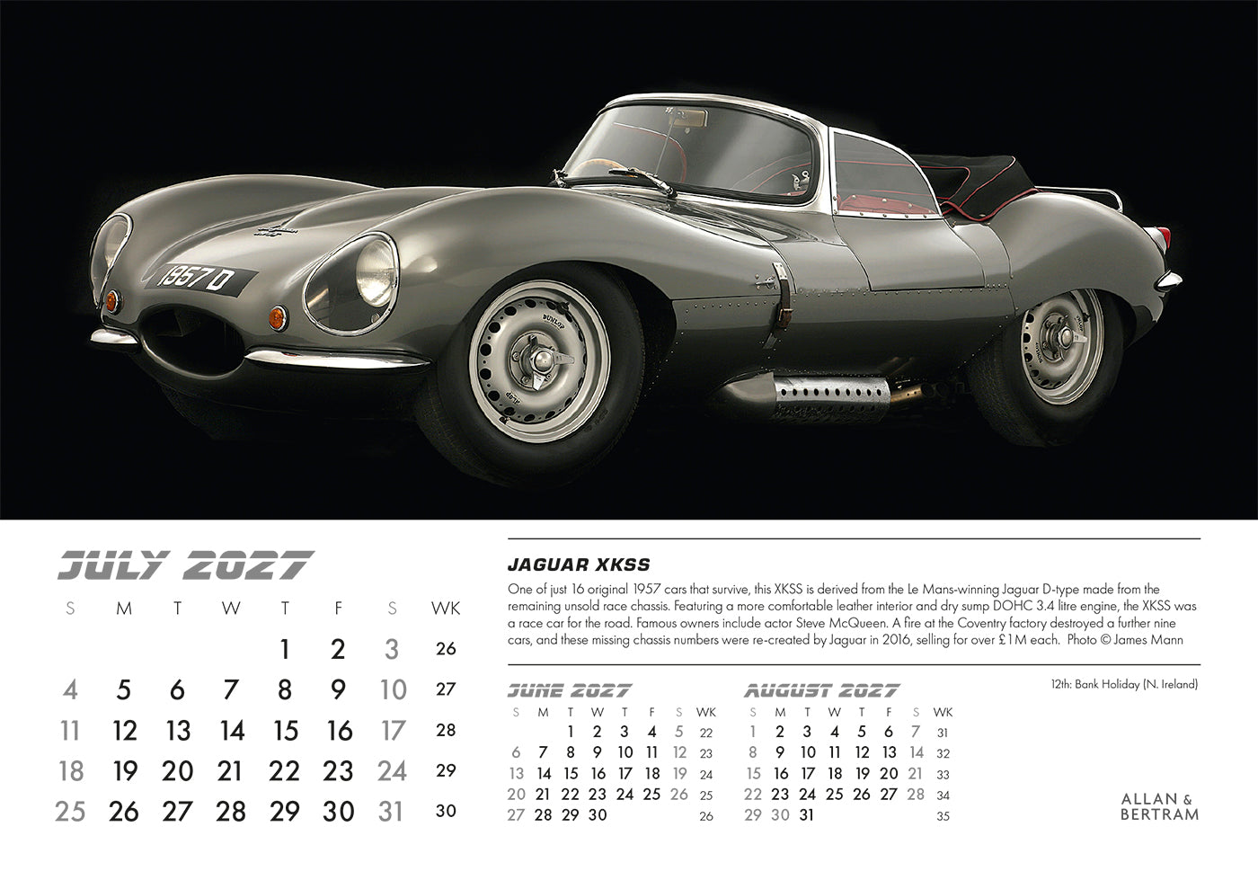 Auto Midi Desk Calendar