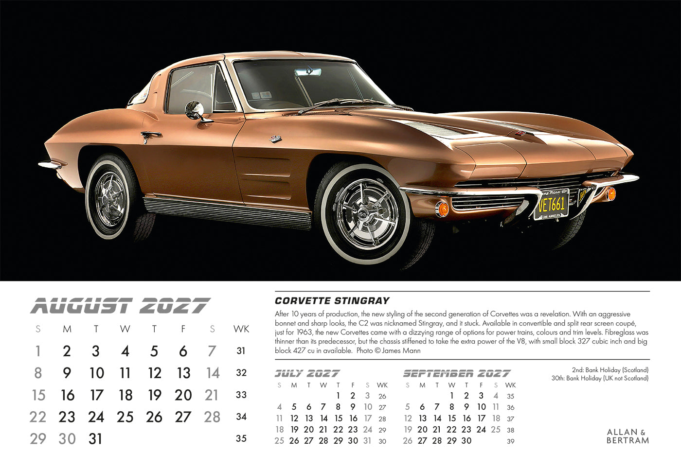Auto Midi Desk Calendar