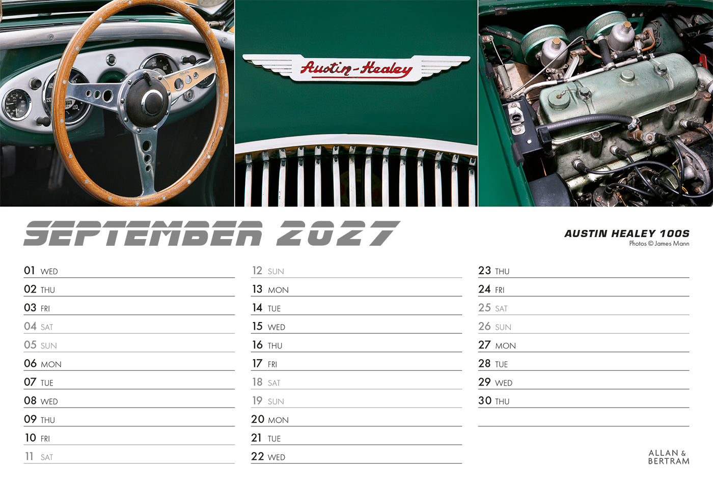Auto Midi Desk Calendar