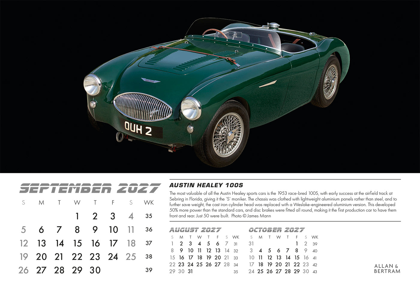 Auto Midi Desk Calendar