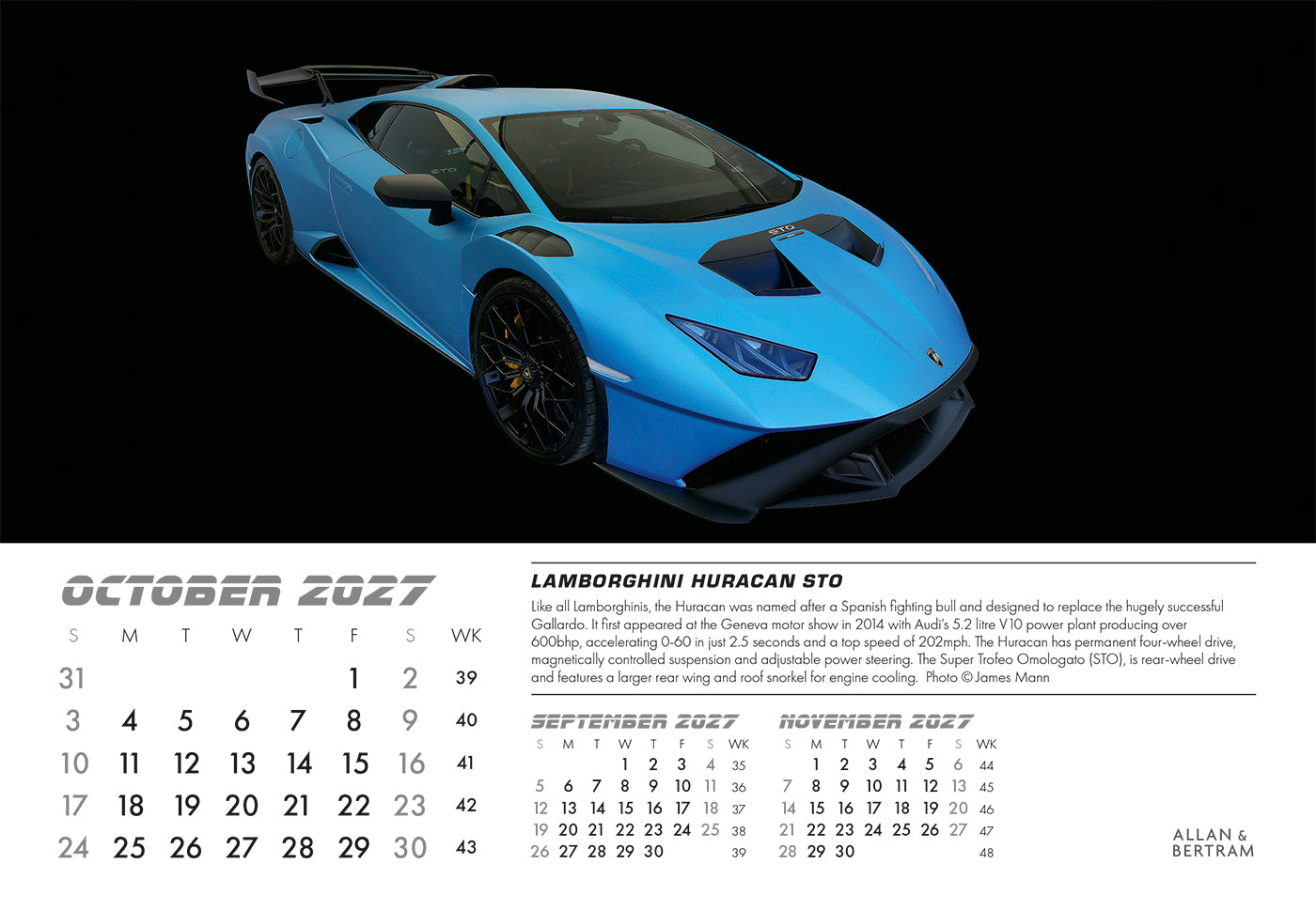 Auto Midi Desk Calendar