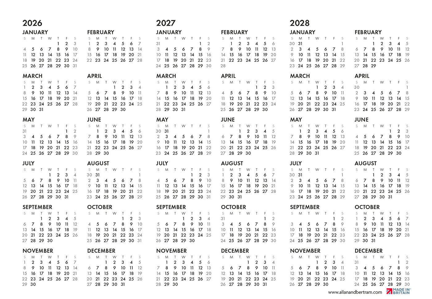 Auto Midi Desk Calendar