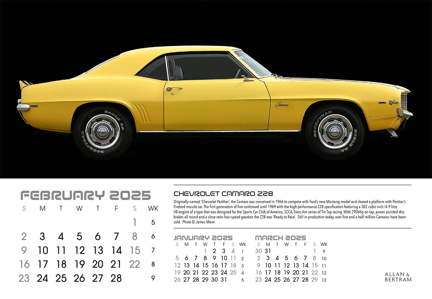 Auto Midi Desk Calendar