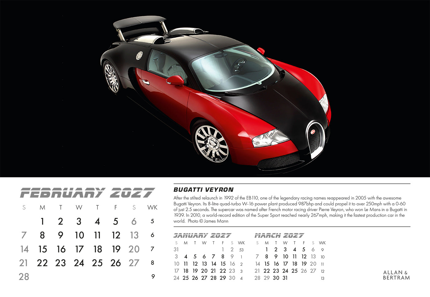 Auto Midi Desk Calendar