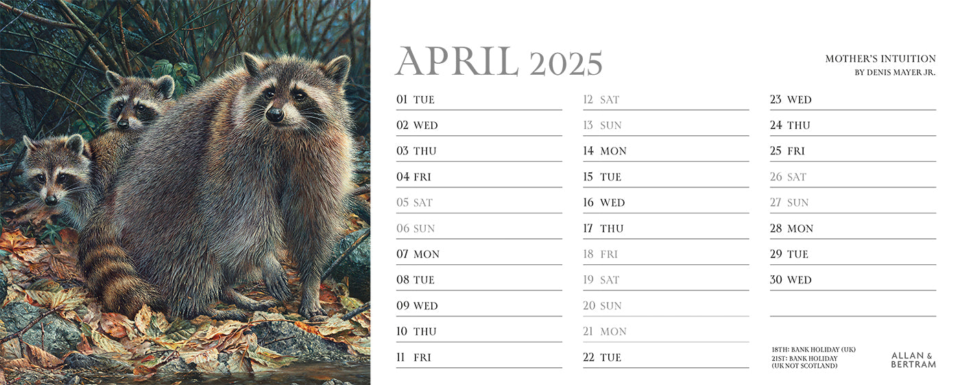 Call of the Wild Desk Calendar