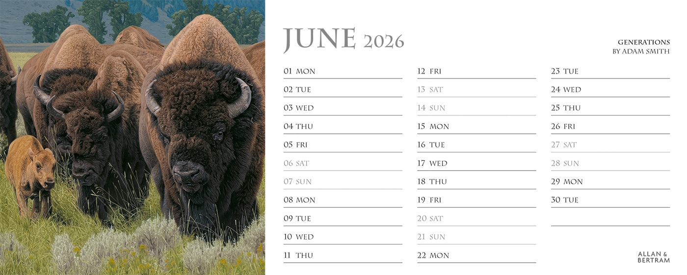 Call of the Wild Desk Calendar
