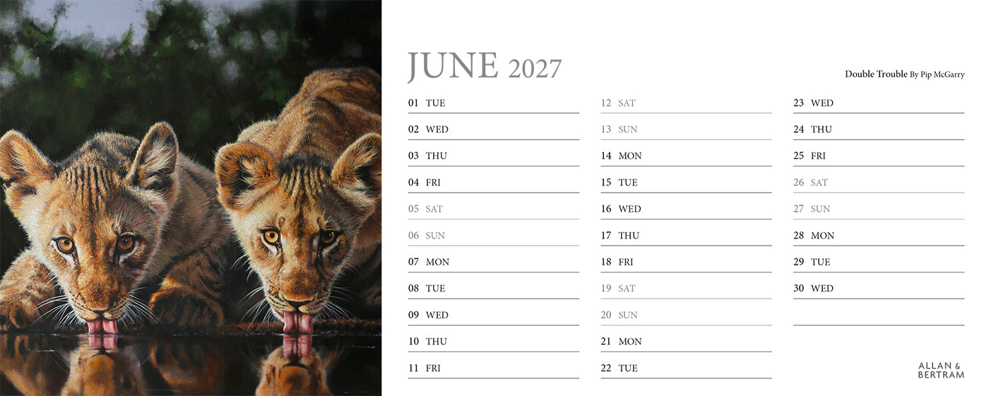 Call of the Wild Desk Calendar