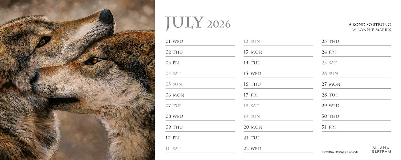 Call of the Wild Desk Calendar