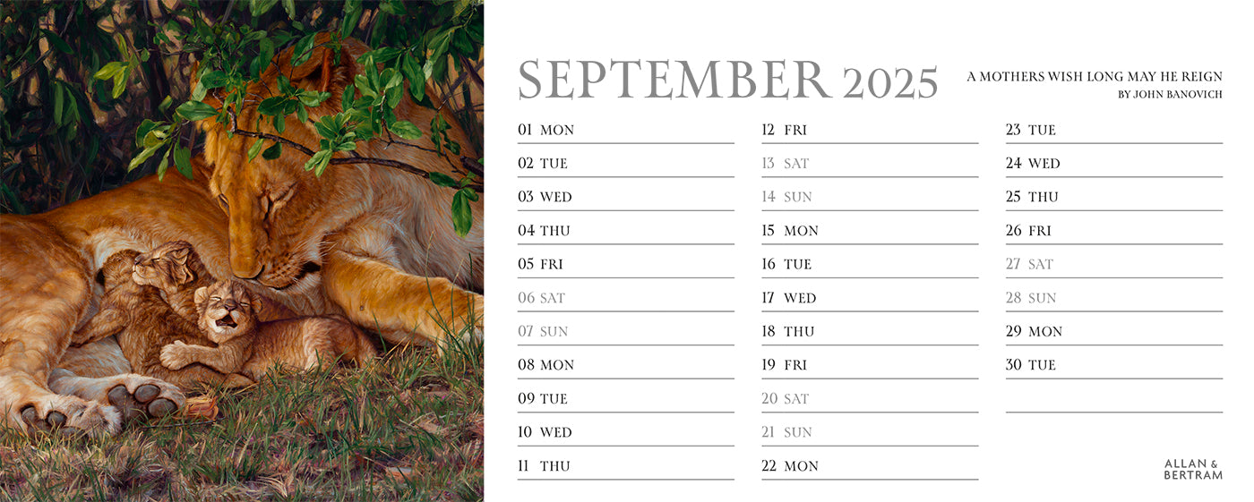 Call of the Wild Desk Calendar