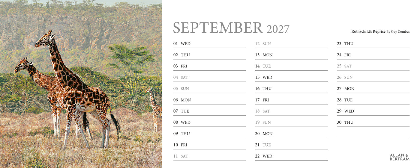 Call of the Wild Desk Calendar