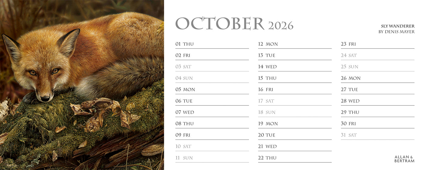 Call of the Wild Desk Calendar