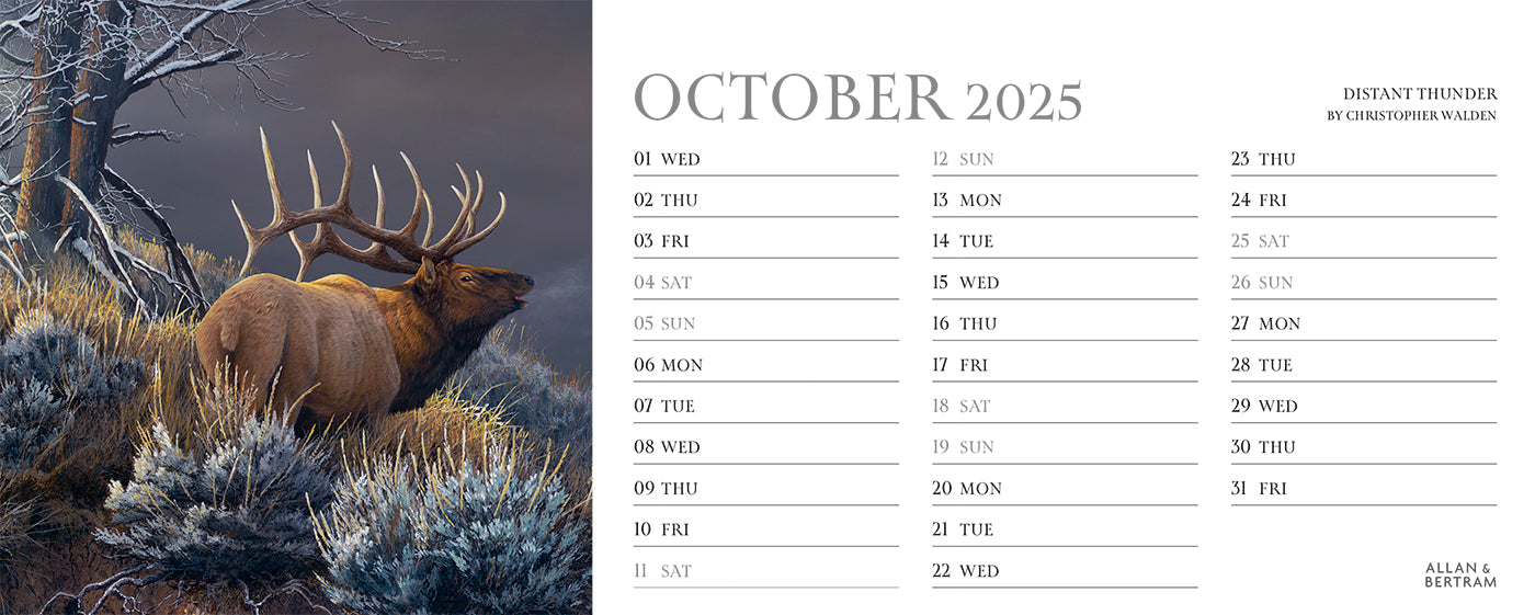 Call of the Wild Desk Calendar