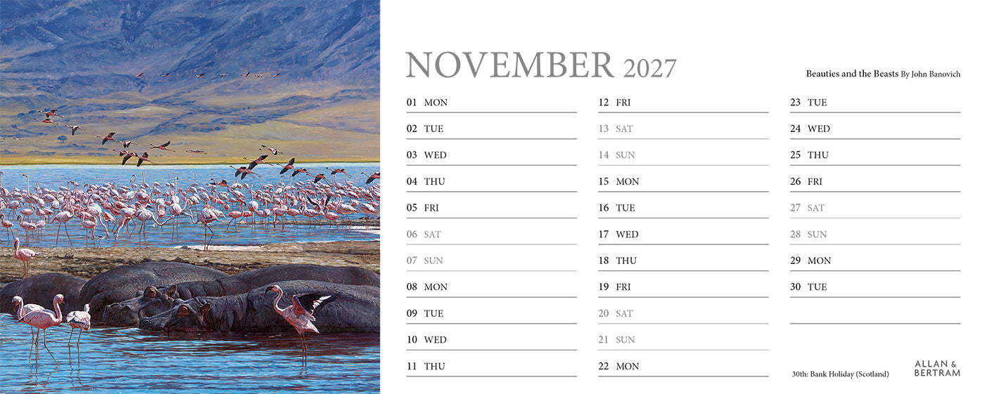 Call of the Wild Desk Calendar