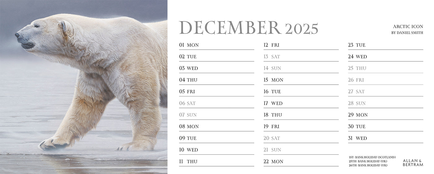 Call of the Wild Desk Calendar