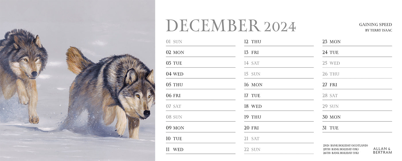 Call of the Wild Desk Calendar