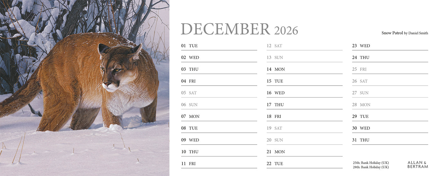Call of the Wild Desk Calendar
