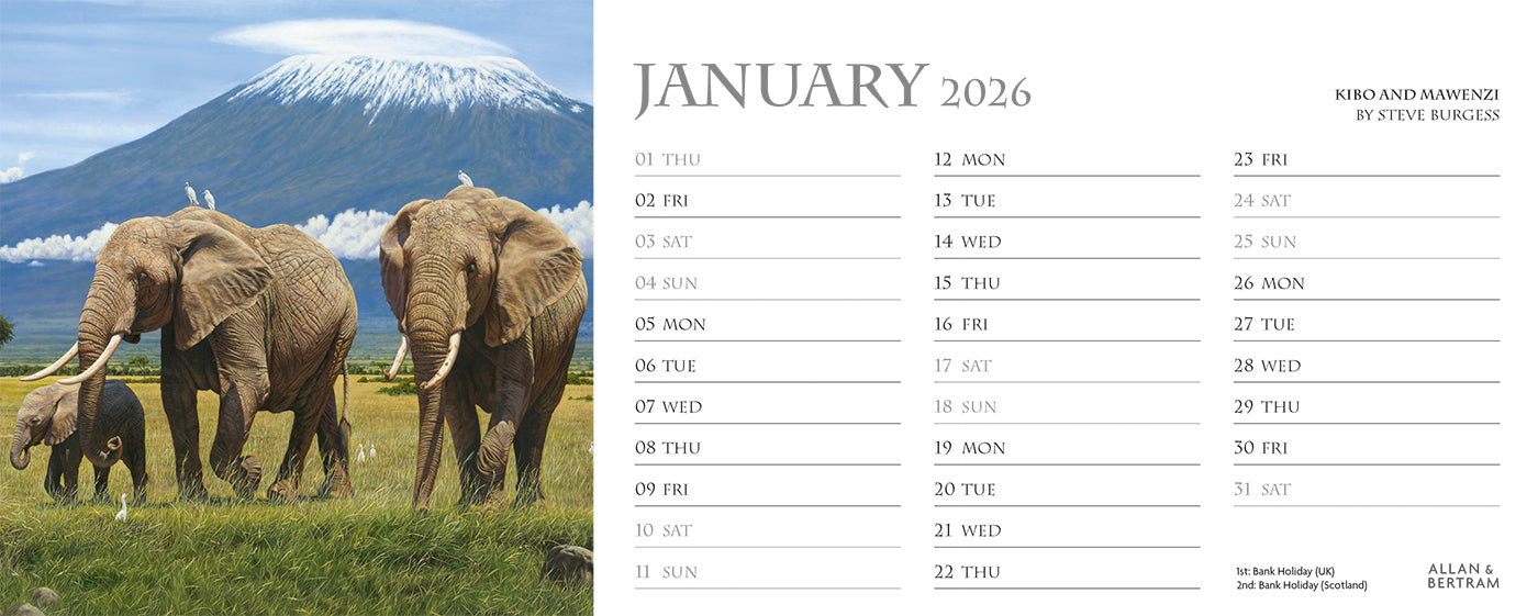 Call of the Wild Desk Calendar