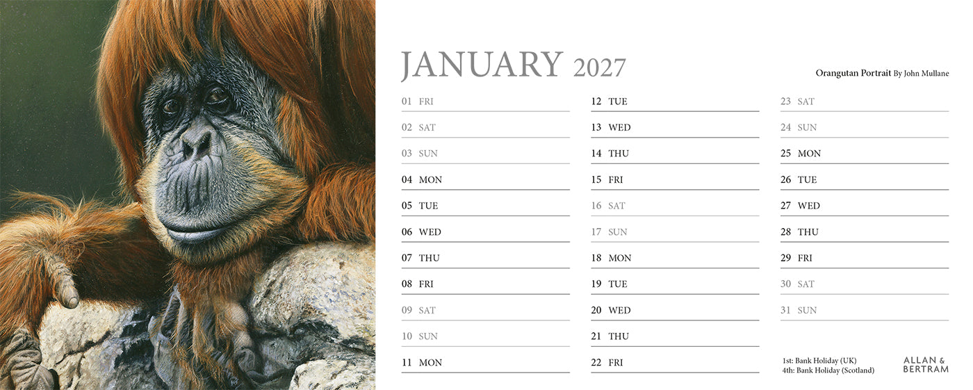 Call of the Wild Desk Calendar