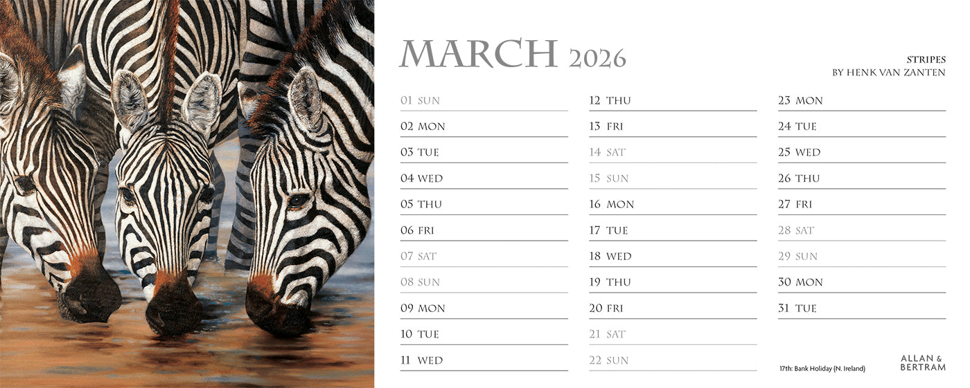 Call of the Wild Desk Calendar