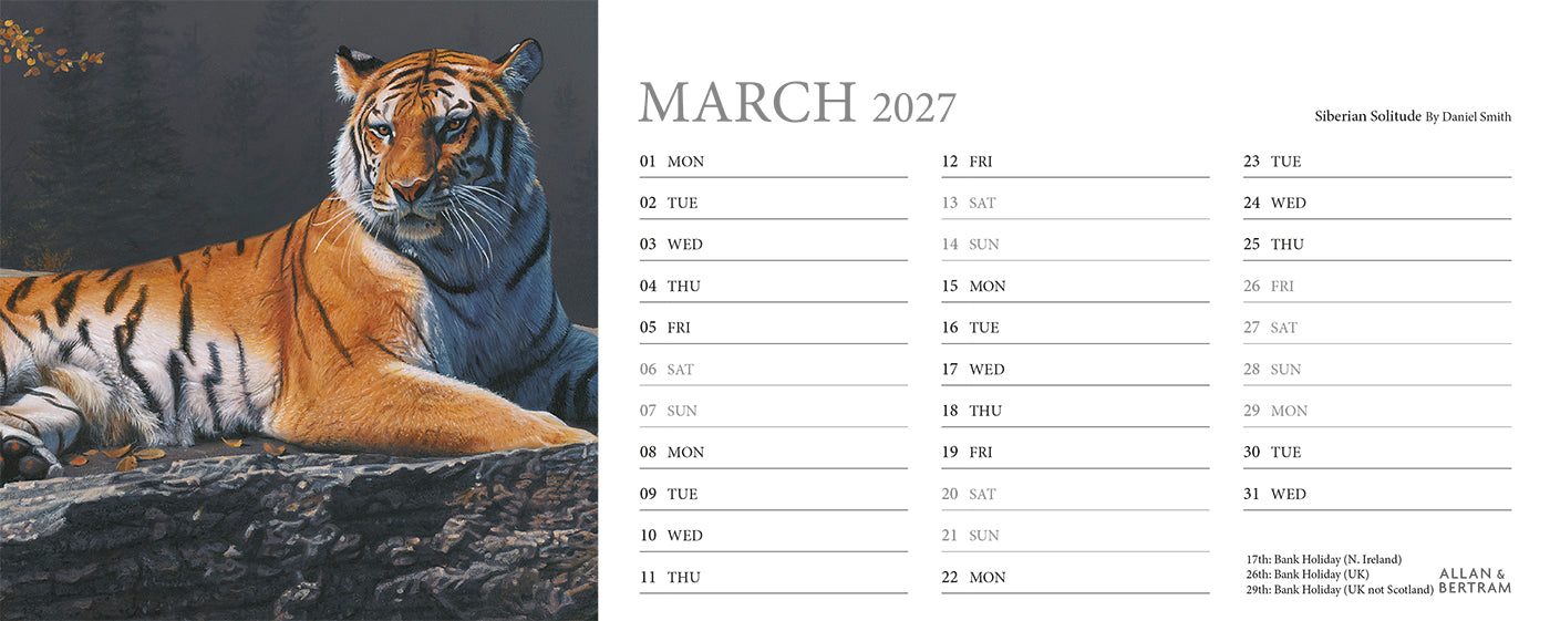 Call of the Wild Desk Calendar