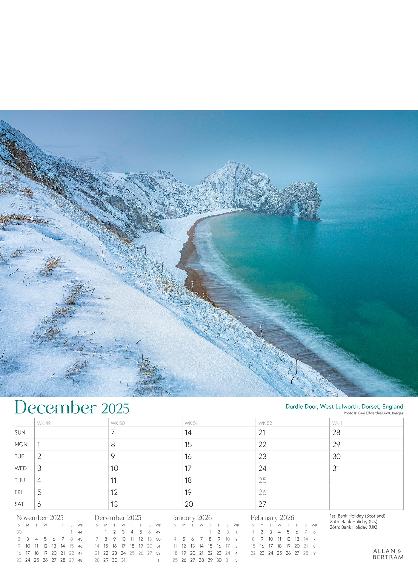 Coastal Path Junior Wall Calendar