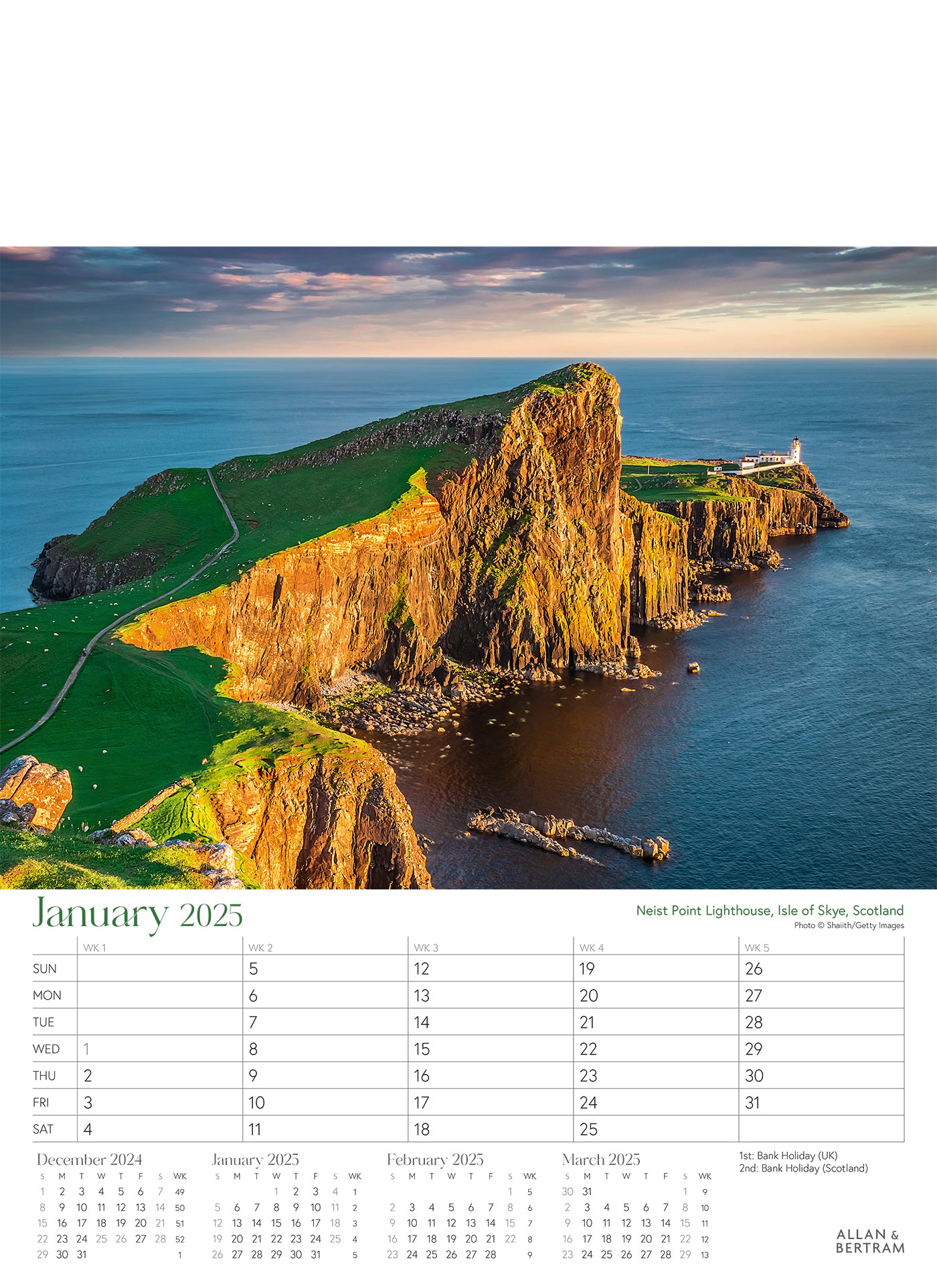 Coastal Path Junior Wall Calendar