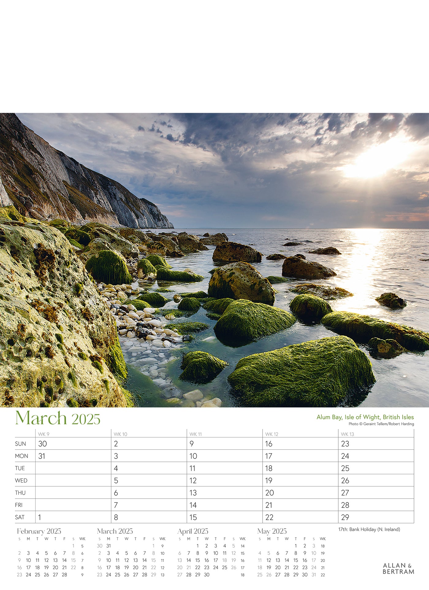 Coastal Path Junior Wall Calendar