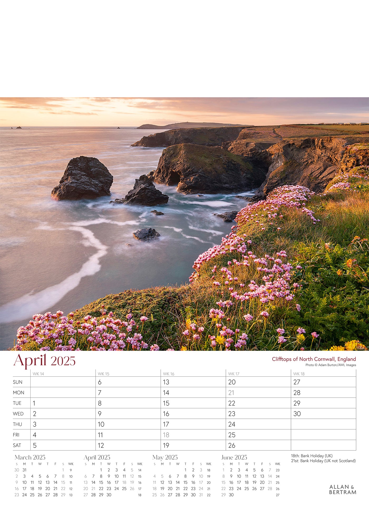 Coastal Path Junior Wall Calendar