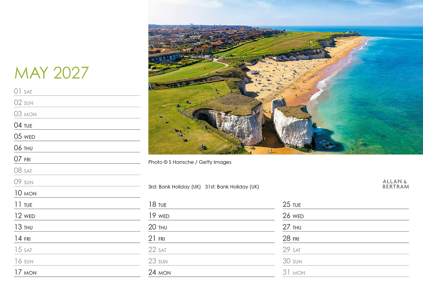 Coastal Path Midi Desk Calendar