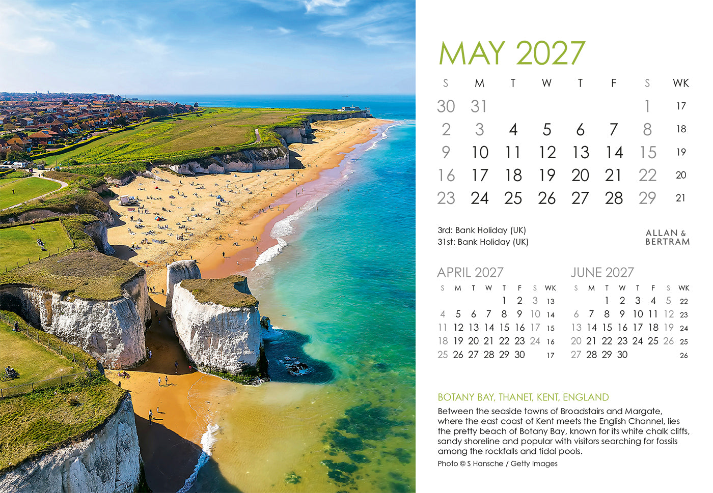 Coastal Path Midi Desk Calendar