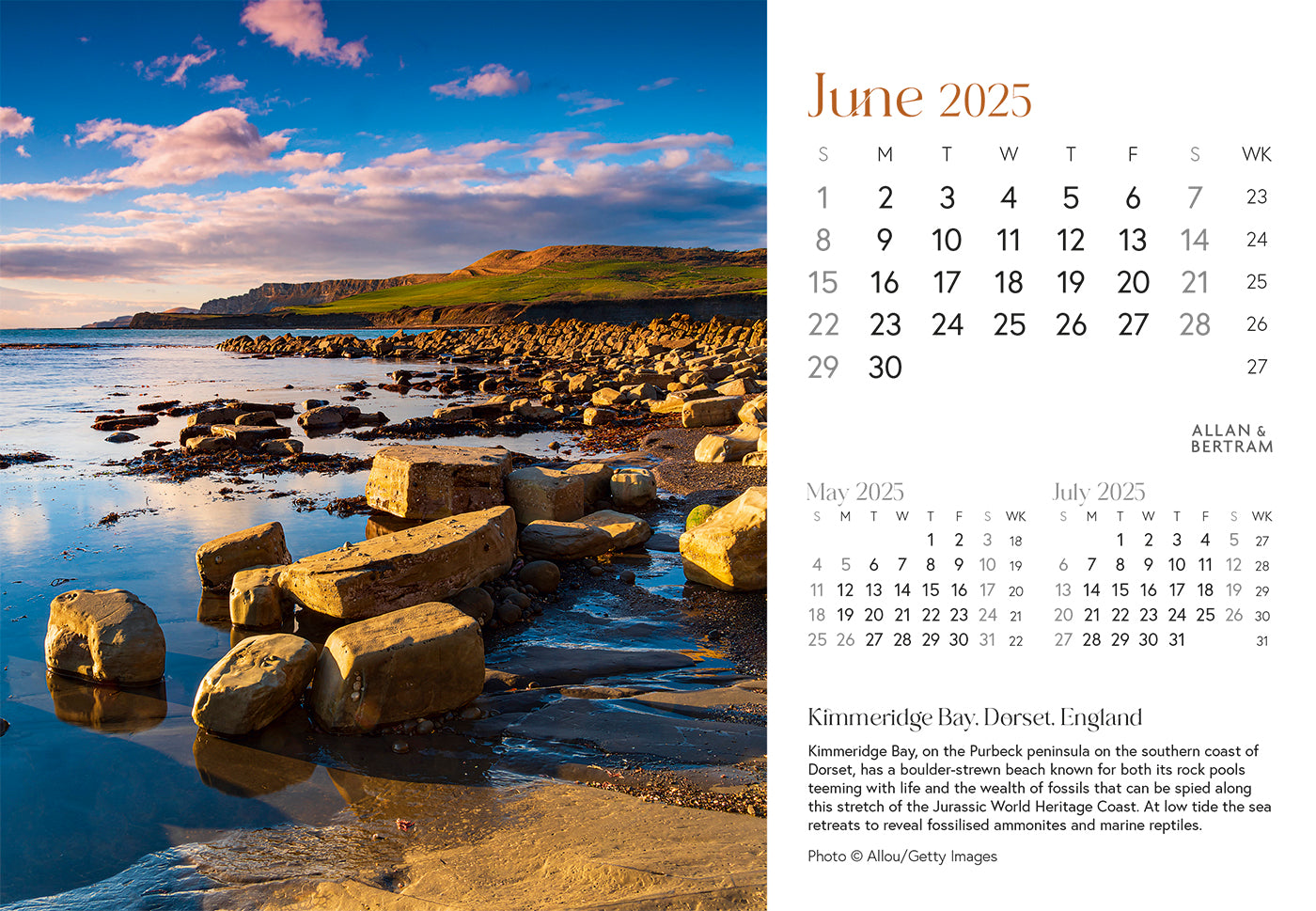 Coastal Path Midi Desk Calendar