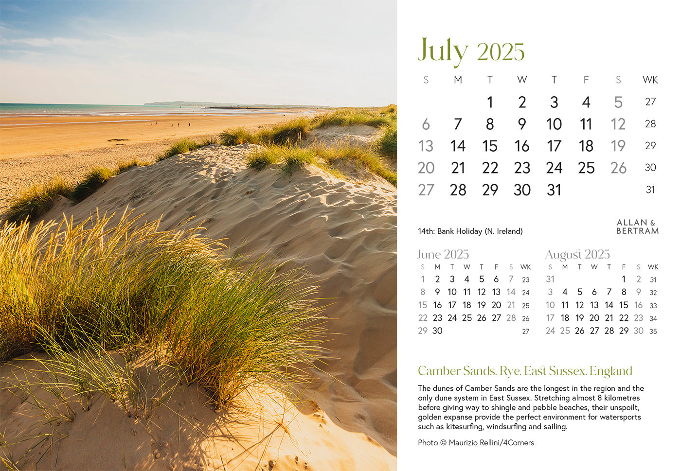 Coastal Path Midi Desk Calendar