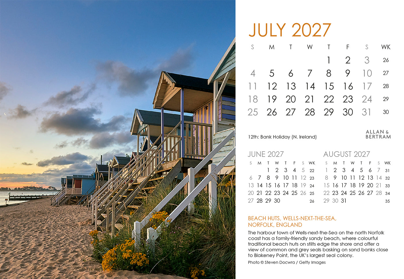 Coastal Path Midi Desk Calendar