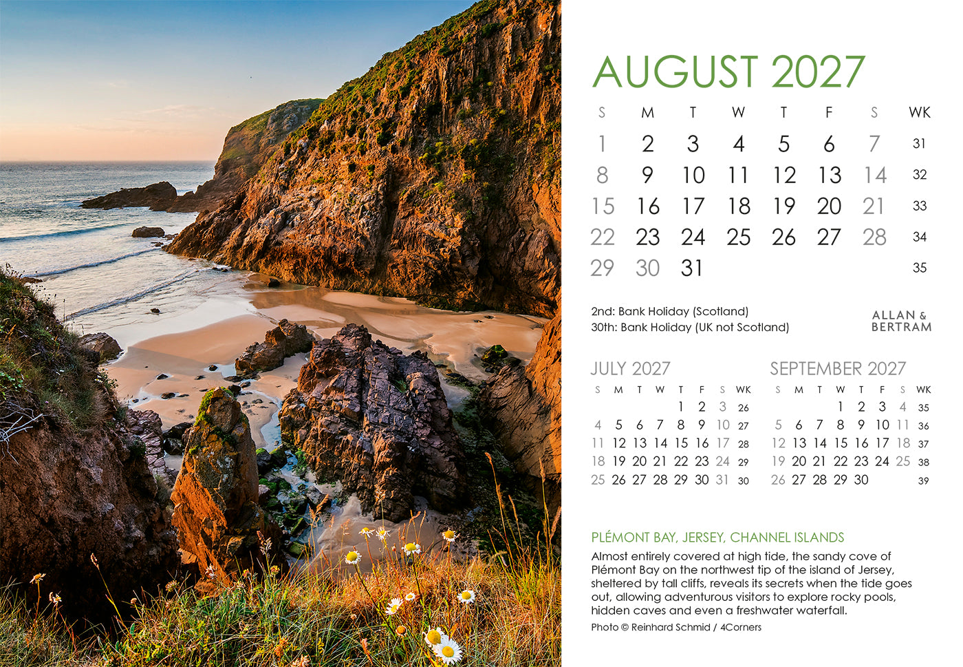 Coastal Path Midi Desk Calendar