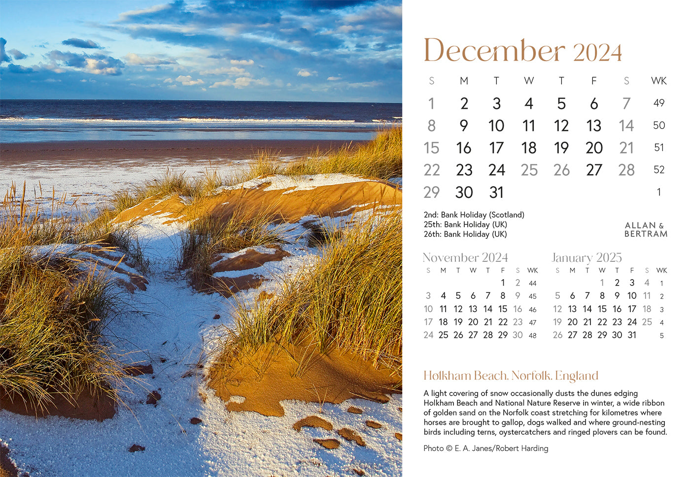 Coastal Path Midi Desk Calendar