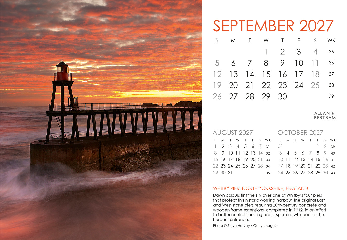 Coastal Path Midi Desk Calendar