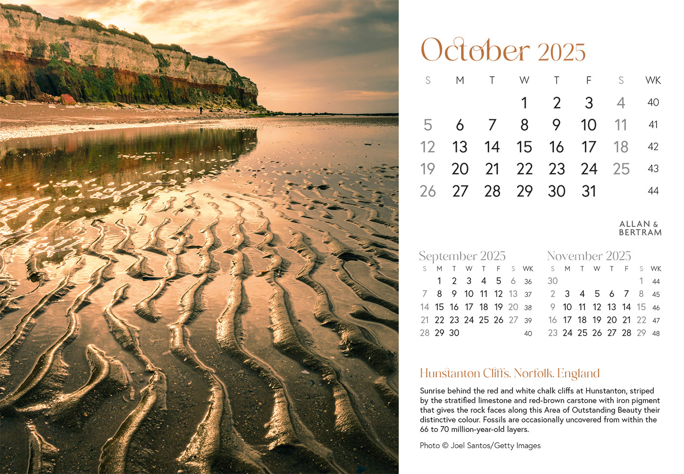 Coastal Path Midi Desk Calendar