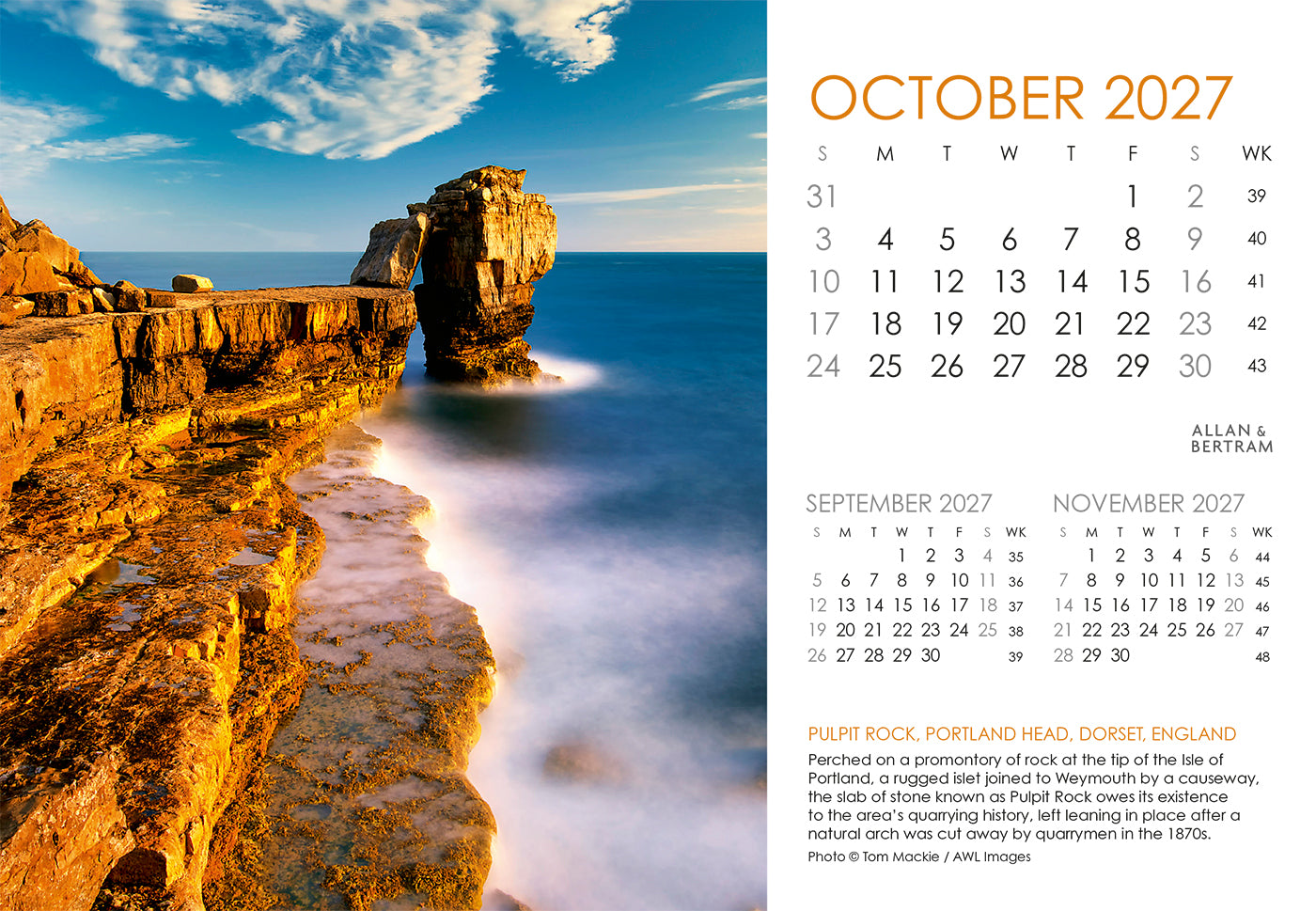 Coastal Path Midi Desk Calendar
