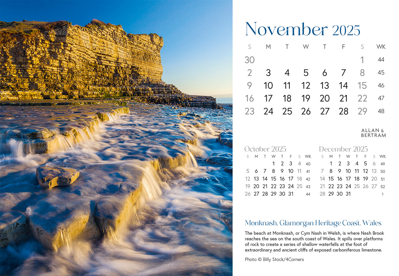 Coastal Path Midi Desk Calendar